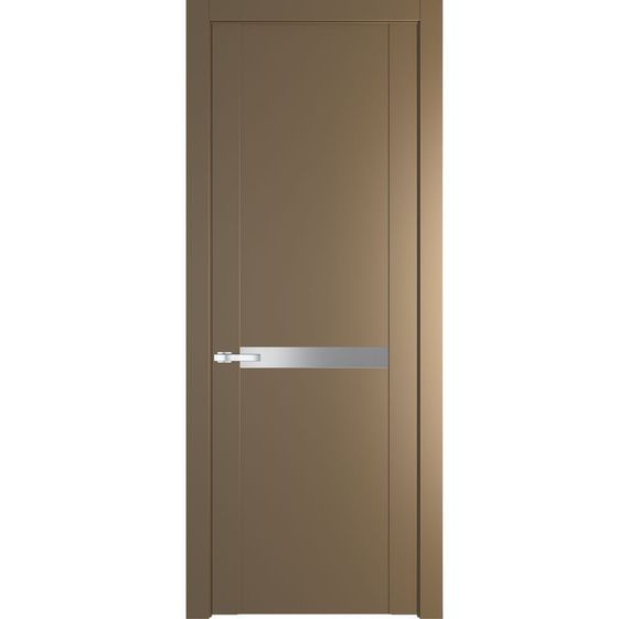 Межкомнатная дверь 1.4P перламутр золото остеклённая