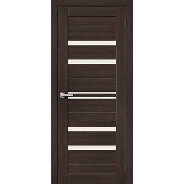 Межкомнатная дверь экошпон Bravo Порта-30 wenge veralinga остеклённая