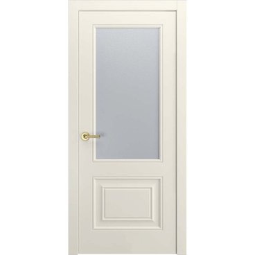 Межкомнатная дверь эмаль Версаль-1Ф молочно-белая RAL 9010 со стеклом