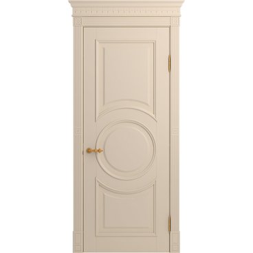 Межкомнатная дверь массив бука Viporte Лацио Амбиенте ваниль глухая