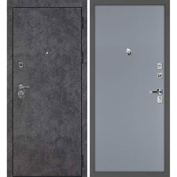 Входная дверь Тетра-126 панель гладкая серая