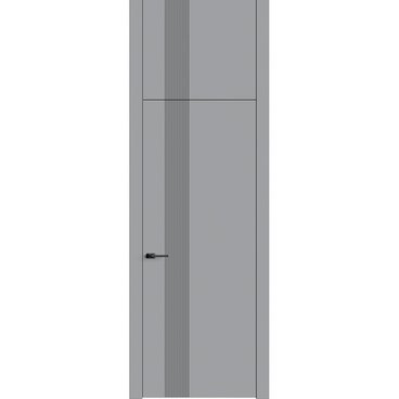 Межкомнатная дверь с фальшфрамугой эмаль Ofram Линнея 4 серый