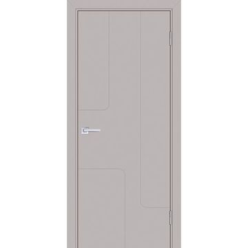 Межкомнатная дверь эмаль Текона Смальта-Лайн 01 агат RAL 7044 глухая