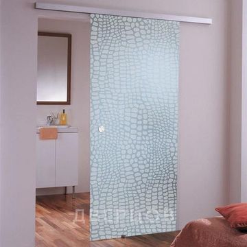 Стеклянная раздвижная дверь Аллигатор