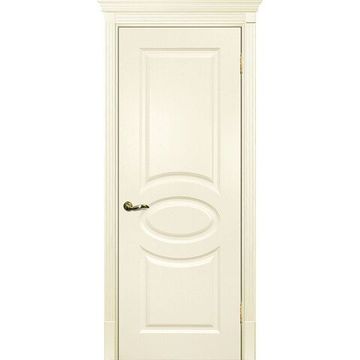 Межкомнатная дверь эмаль Текона Смальта 12 слоновая кость RAL 1013 глухая