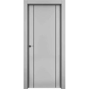 Межкомнатная дверь эмаль 1001 M2 серая глухая