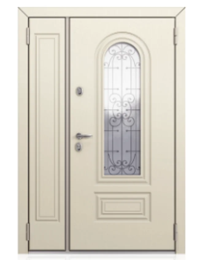 Входная двустворчатая дверь Snegir HOME PP Холст латте SNG-2 Холст латте SNG-2