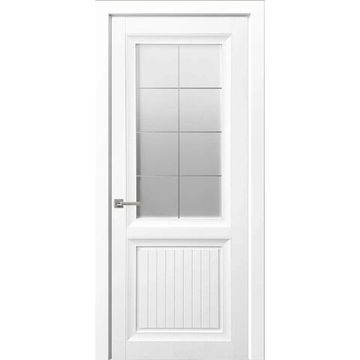 Межкомнатная дверь экошпон Байкал 512 аляска остеклённая