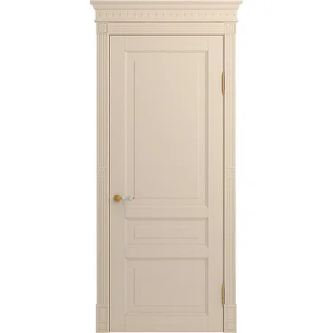 Межкомнатная дверь массив бука Viporte Бергамо ваниль глухая