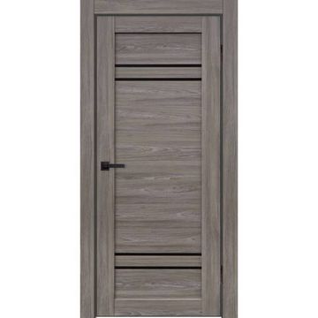 Межкомнатная дверь экошпон Сигма 28.4 орех грей остеклённая