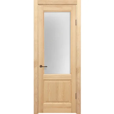 Межкомнатная дверь массив сосны Дверцов Ливорно под покраску остеклённая