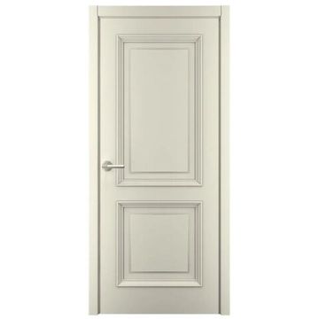 Межкомнатная дверь эмаль Багет 2 латте глухая