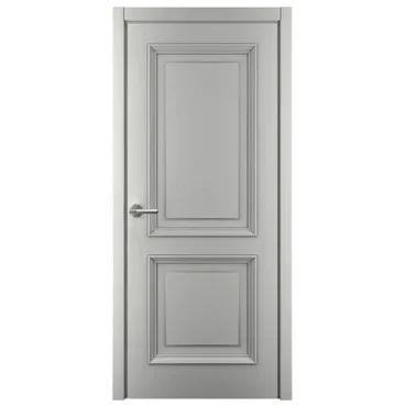 Межкомнатная дверь эмаль Багет 2 серая глухая