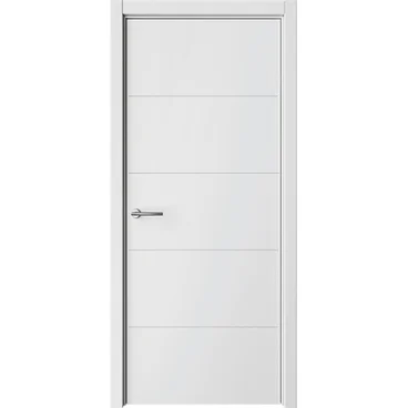 Межкомнатная дверь эмаль Геометрия 4 белая глухая