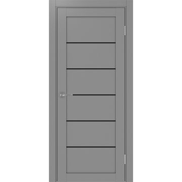 Межкомнатная дверь экошпон Турин 501АПП.1 серый с молдингом