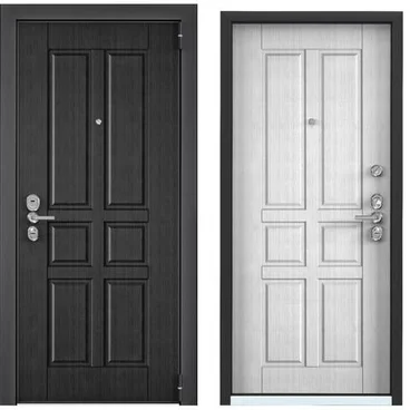 Входная дверь Ultimatum Next NC-4 скол дуба чёрный NC-4 скол дуба белый