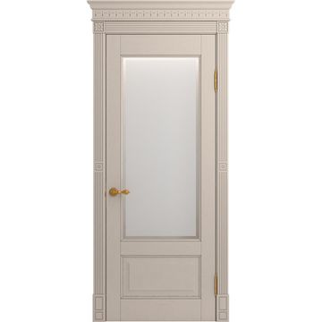 Межкомнатная дверь массив дуба Viporte Классика 1 прованс глянец остеклённая