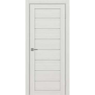 Межкомнатная дверь экошпон Турин 508.12 ясень серебристый остеклённая