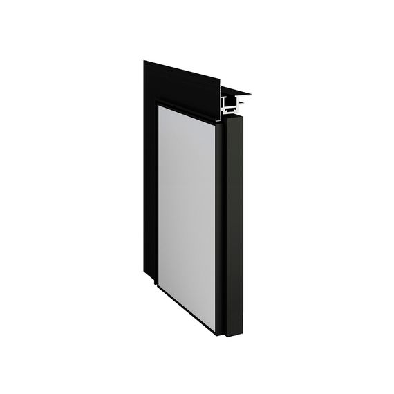 Скрытая дверь под окраску 0PE Invisible чёрная AL кромка открывание от себя
