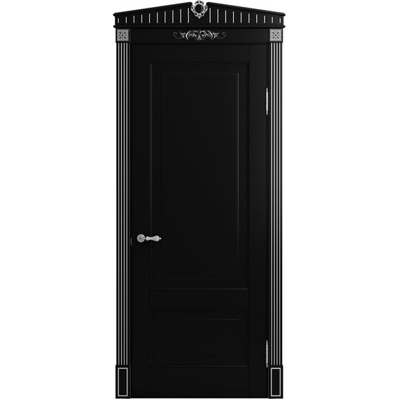 Межкомнатная дверь массив бука Viporte Бьелла нуар глухая