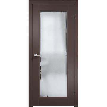 Межкомнатная дверь эмаль Дверцов Модена 1 RAL 8014 остеклённая