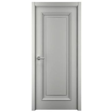 Межкомнатная дверь эмаль Багет 1 серая глухая