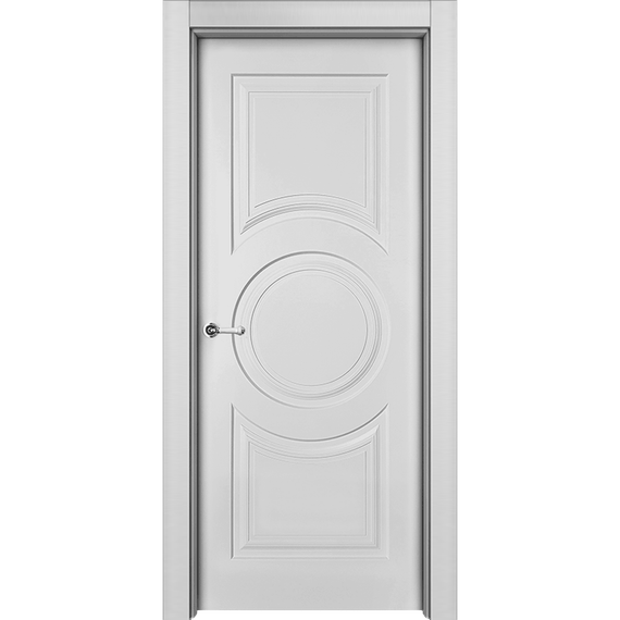 Межкомнатная дверь эмаль Ofram Метро белая глухая