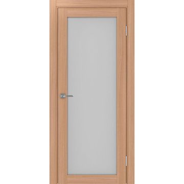 Межкомнатная дверь экошпон Турин 501.2 ясень тёмный остеклённая