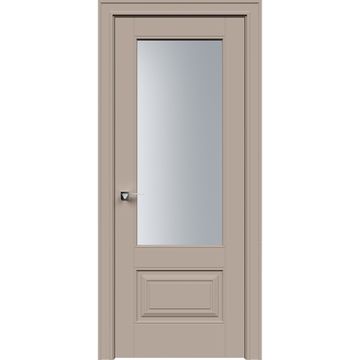 Межкомнатная дверь эмаль Дельта 2 капучино со стеклом