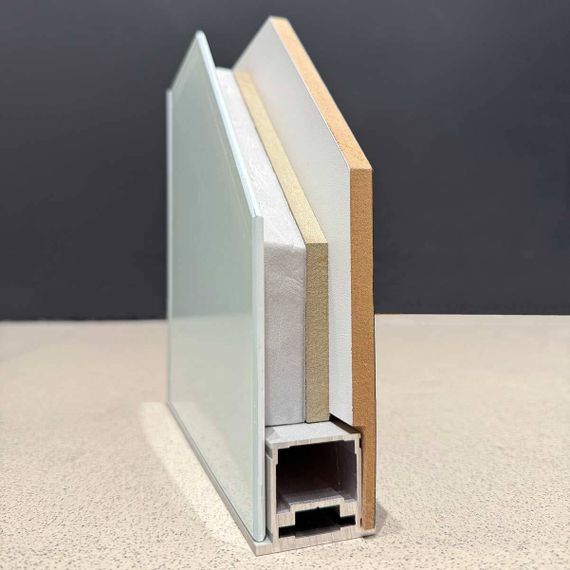 Скрытая алюминиевая дверь с покрытием Egger F235 ST10 сланец скиваро