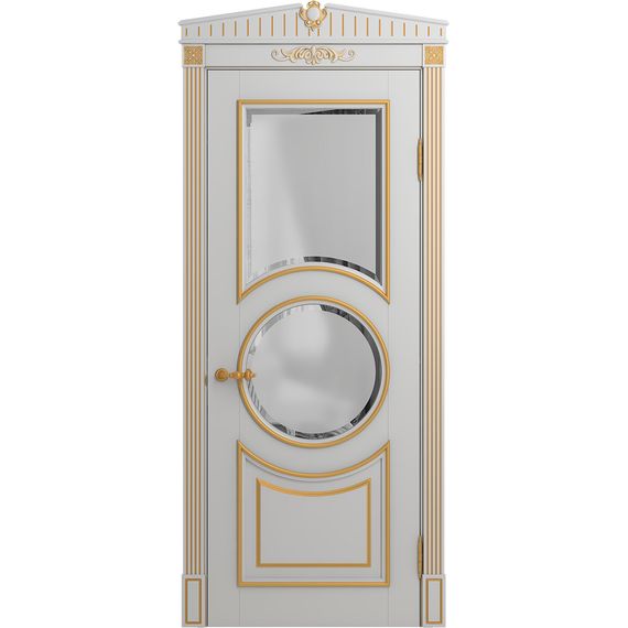 Межкомнатная дверь массив бука Viporte Лацио Амбиенте аворио патина золото остекление 2