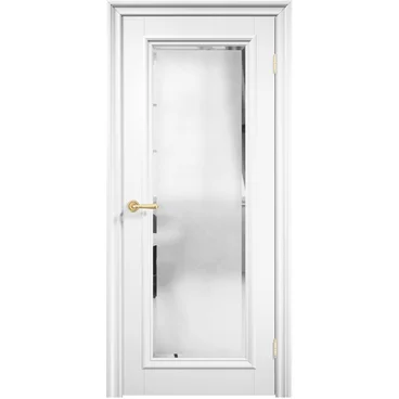 Межкомнатная дверь эмаль Дверцов Брессо 1 RAL 9003 остеклённая