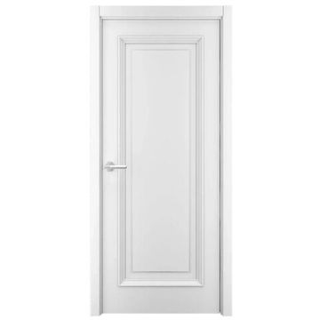 Межкомнатная дверь эмаль Багет 1 белая глухая
