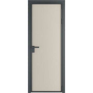 Алюминиевая межкомнатная дверь 1AP серая ночь перламутр белый элегант