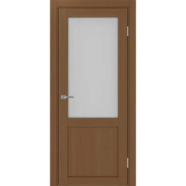 Межкомнатная дверь экошпон Турин 502.21 орех остеклённая