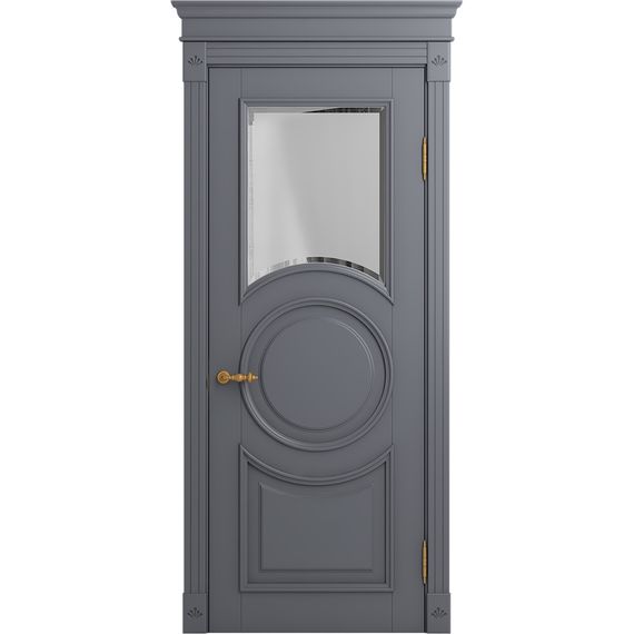 Межкомнатная дверь массив бука Viporte Лацио Амбиенте тауп остекление 1