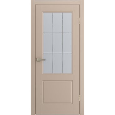 Межкомнатная дверь Патриция латте эмаль со стеклом
