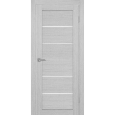 Межкомнатная дверь экошпон Турин 506.12 серый дуб остеклённая