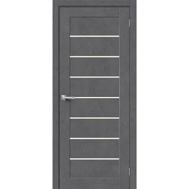 Межкомнатная дверь экошпон Bravo Порта-22 slate art остеклённая