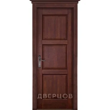 Межкомнатная дверь массив ольхи ОКА Турин махагон глухая