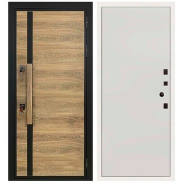 Входная уличная дверь Royal Nord CPL дуб ПВХ меламин белый