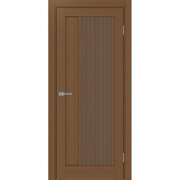 Межкомнатная дверь экошпон Турин 544.12 орех остеклённая