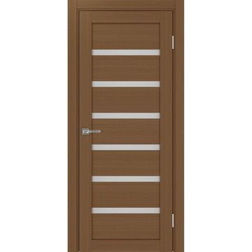 Межкомнатная дверь экошпон Турин 507.12 орех остеклённая