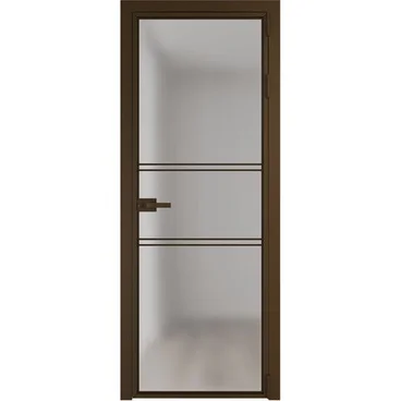 Алюминиевая межкомнатная дверь 2AХ деорэ остеклённая