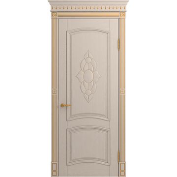 Межкомнатная дверь массив ясеня Viporte Бристоль Декор прованс глухая