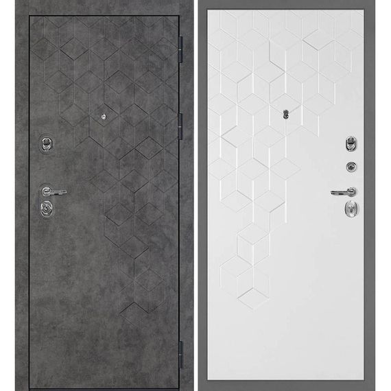 Входная дверь Тетра-126 панель фрезерованная PR-126 белая