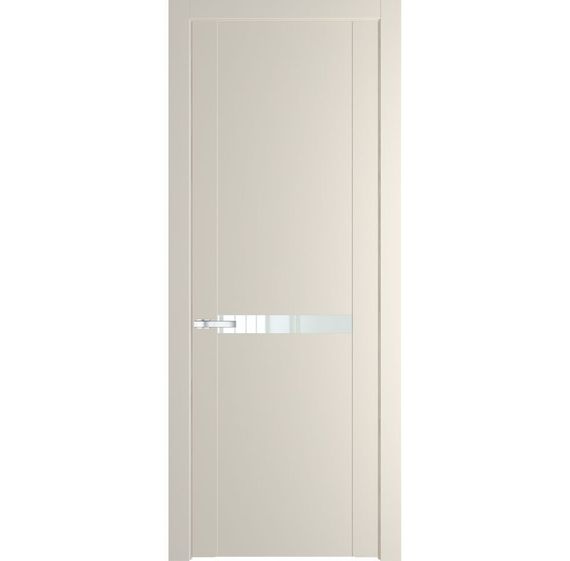 Межкомнатная дверь 1.4P кремовая магнолия остеклённая
