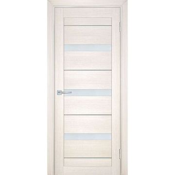 Межкомнатная дверь экошпон Мариам Техно-742 сандал бежевый стекло сатинат белый