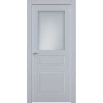 Межкомнатная дверь эмаль Классика 3 RAL 7047 остеклённая