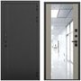 Входная дверь Смарт чёрный силк панель зеркало Maxi варм грей
